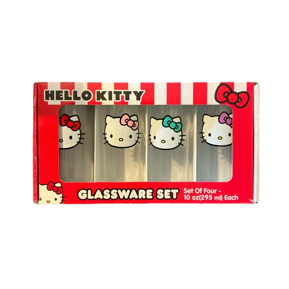 Hello Kitty Glassware Set of 4